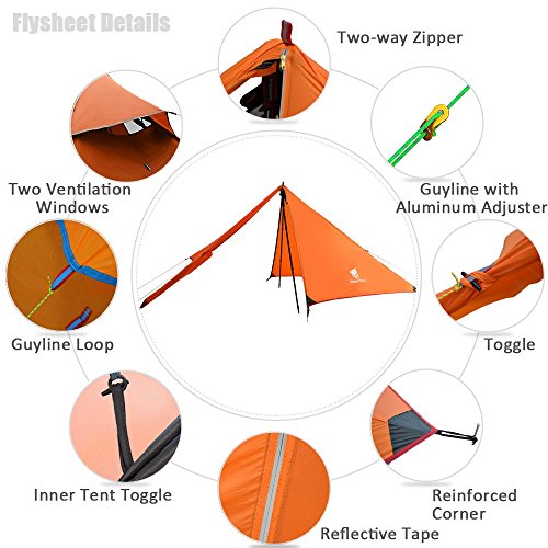 GEERTOP-1-person-3-season-20D-Ultralight-Backpacking-Tent-For-Camping-Hiking-Climbing-Pole-NOT-included-Orange-Inner-tent