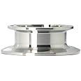 QMINOX 2.5 Inch × 2 Inch Sanitary Fitting End Cap Reducer Stainless Steel 304 Sanitary Concentric Reducer Tri Clamp Clover