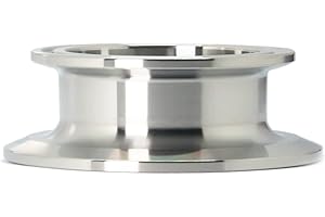 QMINOX 2.5 Inch × 2 Inch Sanitary Fitting End Cap Reducer Stainless Steel 304 Sanitary Concentric Reducer Tri Clamp Clover