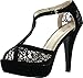 Top Moda Hy-5 Open Toe Crochet High Heel Sandals