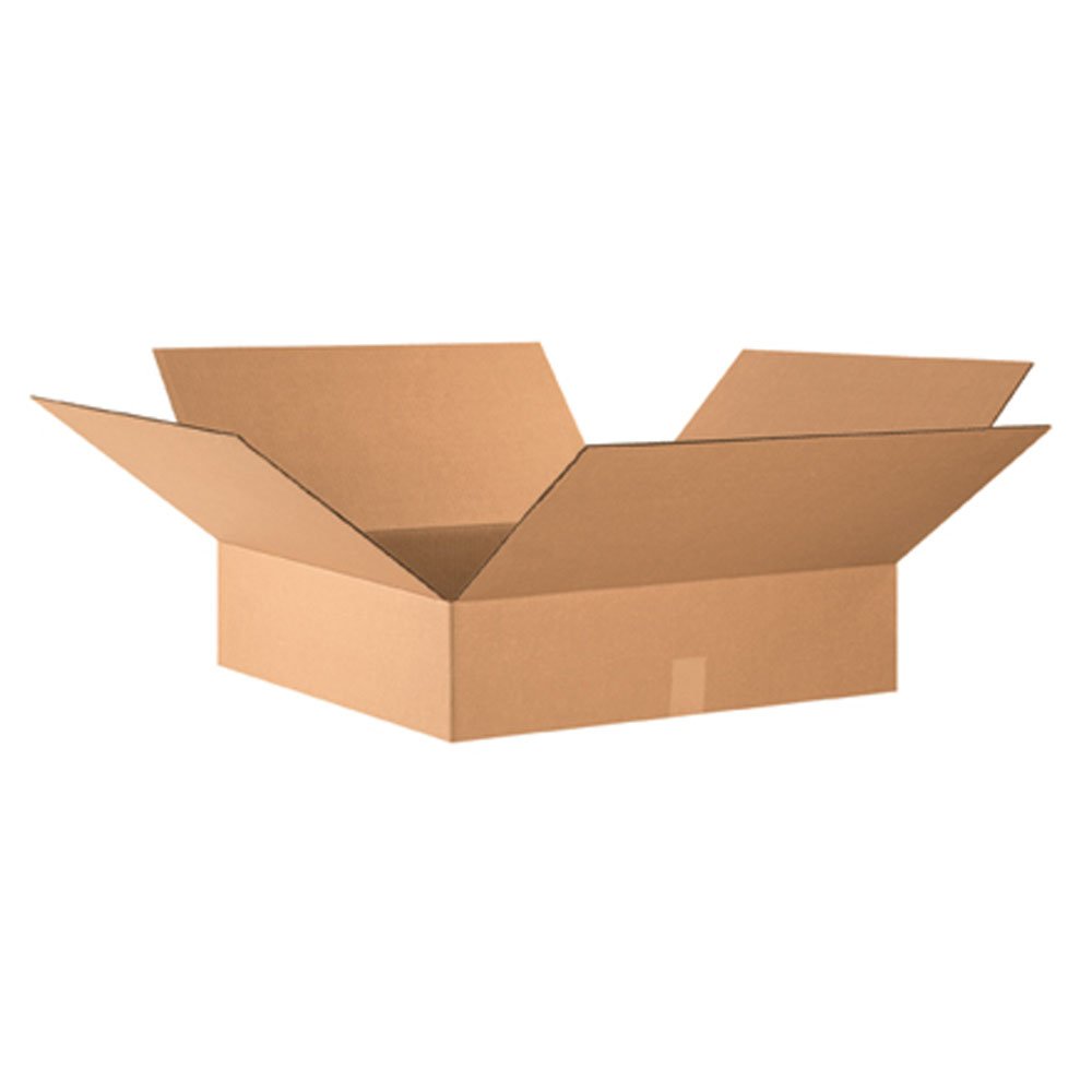 Aviditi 24246 Flat Corrugated Cardboard Box 24" L x 24" W x