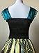 Cokos Novelty Adult Women Frozen Anna Elsa Coronation Dress Costume Princess Costume (XS Women Size, Olive)