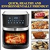 Air-Fryer-Elegant-Life-XXL-Electric-Hot-Air-Fryer-Oven-with-8-Presets-LED-Touch-Panel-5L-Non-Stick-Air-Frying-Basket-1-60-Mins-Timer-80-200-Temperature-Control-1700W-Black Air Fryer, Elegant Life XXL Electric Hot Air Fryer Oven with 8 Presets LED Touch Panel & 5L Non-Stick Air Frying Basket, 1-60 Mins Timer & 80-200℃ Temperature Control, 1700W, Black