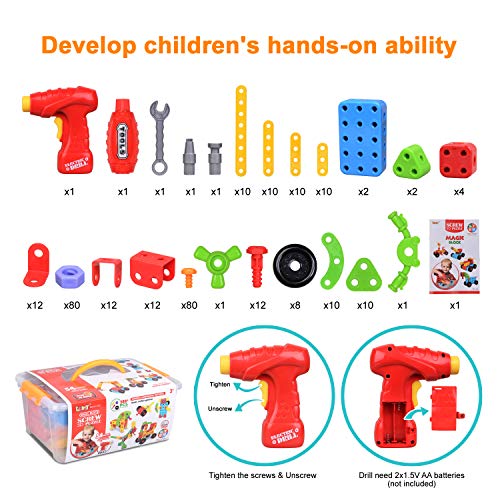 LUKAT STEM Building Toys for 3 4 5 6 Boys & Girls 288 Piece - Thumbnail 6