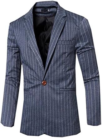 ForeverGod Mes Striped Suit Outwear Single Button Business Suit Aspicture L