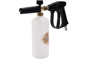DKWOESHG High Pressure Washer Gun 4000 PSI with 1L Foam Cannon & 5 Nozzle Tips M22-14mm Fitting Adjustable Foam Lance 1/4" Quick Connect