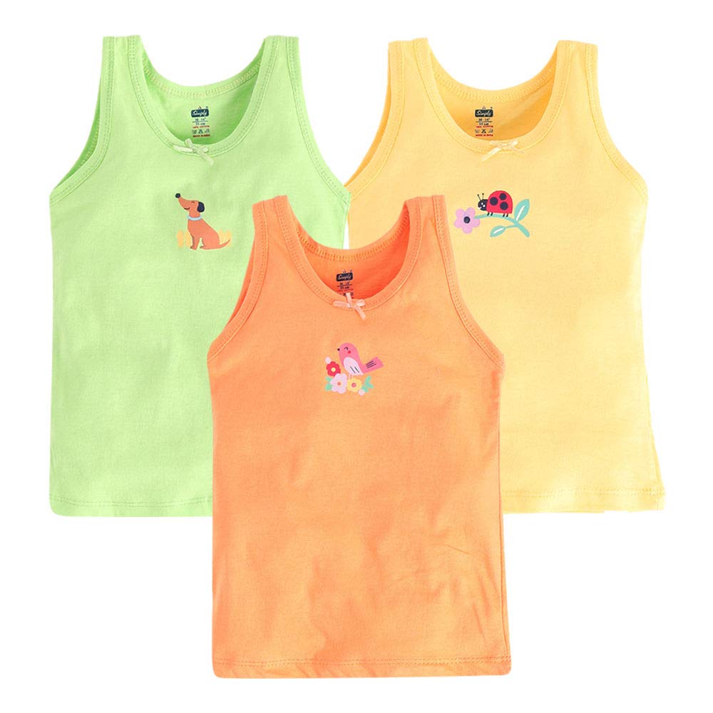 Buy Hopscotch Simply Baby Girls 100 Cotton Sleeveless Slips Pack of