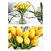 AHXHWKA 30 pcs Real-Touch Artificial Tulip Flowers Home Wedding Party Decor (Orange)