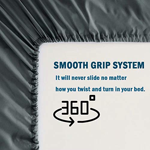 SAKIAO Queen Size Bed Sheets Set Brushed Microfiber 1800 Thread Count