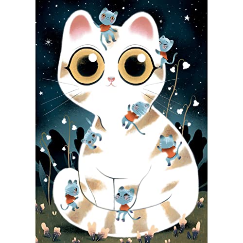 DJECO Cuddily Cat Metallic Whizzy Jigsaw Puzzle