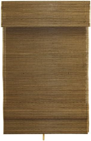 Naturesort N3-B12123 23-Inch x 64-Inch Cordless Woven Bamboo Roman Shades, Mocha