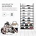 Plemo 10 Tiers Shoe Rack, Non-Woven Fabric Shoe Tower Organizer Cabinet, Space Saving Shoe Standing Storage, Waterproof and Durable, Tool-Free Assembly