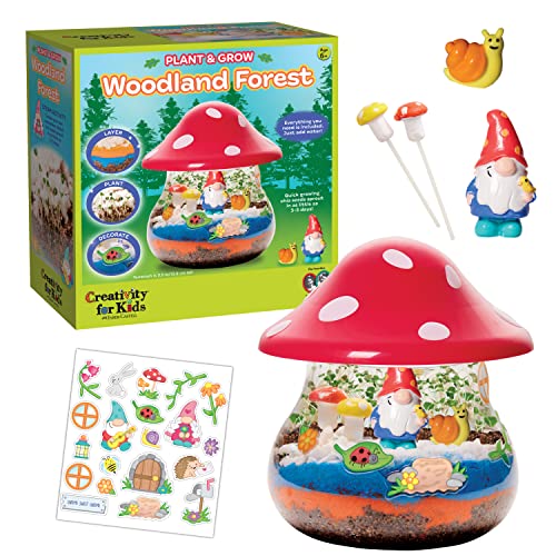 Creativity for Kids Plant and Grow Woodland Forest: Terrarium Kit Activities for Kids, Educational Science and Crafts for Kids, Unique Easter Basket Stuffer Gifts for Boys and Girls (Ages 6+)
