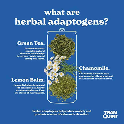 Tranquini Adaptogen Drink, Calming Sparkling Water, Gluten Free, Sugar