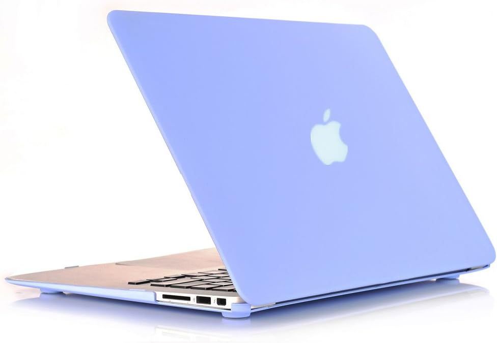 Se7enline Compatible with Macbook Air 13 inch Cover Colorful Slim Hard Shell Matte Case Hard Shell Cover for Macbook Air 13.3 inch A1369/A1466 with EU Layout Blue Keyboard Cover - Image 5