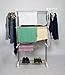 idee Freestanding Collapsible Height-Adjustable-Rack Rolling 3-Tier Clothes (Laundry) Drying Rack with Durable Stainless-Steel Hanging Rods for Indoor or Outdoor, PDR22LG, Ivory