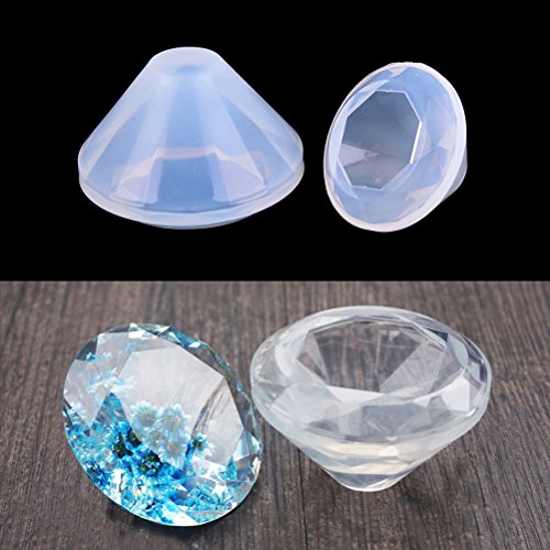 Buytra Diamond Silicone Resin Casting Molds for Epoxy Resin, Jewelry Making Earring Pendant DIY Crafts, 2 Pack