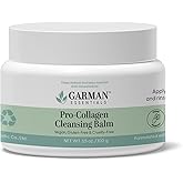 Garman Essentials Pro-Collagen Cleansing Balm Makeup Remover – Oil to Milk Clean Rinse Formula for Waterproof Makeup & Sunscreen – Gentle Green Tea Facial Cleanser – Double Cleanse Essential – 3.5 oz