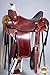 HILASON 17″ Western Big Cowboy Trail Roping Saddle Mahoganythumb 3