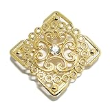 Elimoons Square Bling Jewelry Ornament Accessory For Fitbit Flex,Charge & Charge Hr,Jawbone UP2 - Gold