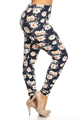 Leggings Depothigh Waisted Floral And Space Print Leggings For