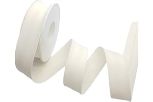 Hobby Trendy 100% Cotton Bias Binding Tape (Single Fold) 20mm-13/16inch (5meters- 5.46yards) for Sewing, Seaming, Binding, Hemming, Piping, Quilting (02 Cream)