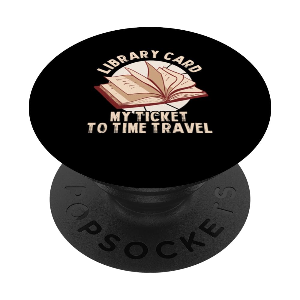 My Ticket Zur Zeitreise Library Card PopSockets Adhesive PopGrip