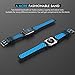 Penta Stars For Apple Watch Band 42mm, Soft Silicone Band for Apple Watch Series 3/2/1, Two Tone Holes Design, Breathable, Waterproof Sport Replacement Wristband for iWatch, Fits Women and Men, Blue