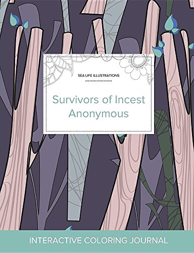 Adult Coloring Journal: Survivors of Incest Anonymous (Sea Life Illustrations, Abstract Trees)