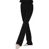 Lovdaswi Girls Stand Collar Zipper Elastic Slim Coat, High Waist Flare Pants, Kids Athletic Yoga Dance Gym Set