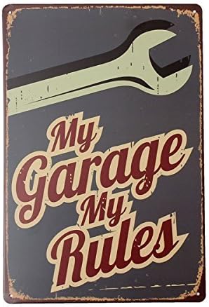 KISSMYTWINS My Garage Tin Sign Vintage Metal Plaque Poster Bar Pub Home Wall Decor