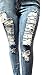 Jack David/1826 Jeans Womens Plus Size Acid Wash Distressed Ripped Blue Skinny Denim Jeans Pants (18)