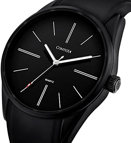 Amazon Comtex 腕時計 ブラック クォーツ 防水 ウォッチ アウトドア スポーツ 時計 メンズ シリコン メンズ腕時計 腕時計 通販