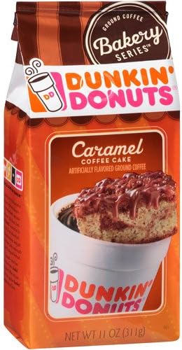 Dunkin' Donuts Bakery Series Ground Coffee, Caramel Cake, 11 oz (Pack of 1)