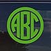 Custom Circle Monogram Initials Vinyl Decal/Sticker Cars YETI Cup Laptop Phone (12 Colors) (2