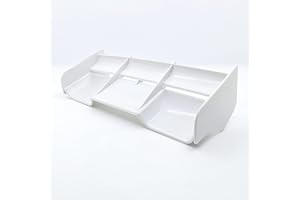 Dantenron 1/8 RC Car Force Rear Spoiler High Down Force Body Wing Tail Compatible with 1:8 Scale RC Off Road Short Course Truck Buggy Racing Car (White)