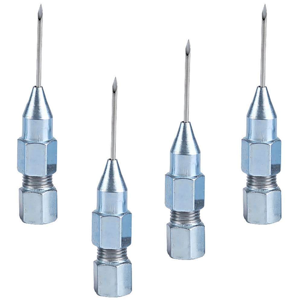 4pcs Grease Gun Needle Tip of The Mouth, Detachable Needle Nose Head Sealed Bearing Grease Dispenser Accessories for Oil Filling