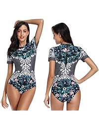 Traje de baño de manga corta con protección UV para dama