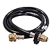 KIBOW High Pressure Propane Adaptor & Hose 5FT Long/Connects 1LB Propane Tank Connector Appliances to a Refillable 20 LBs Tank-CSA Certified
