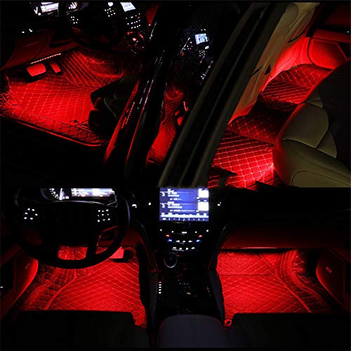 Car Led Strip Lights,Interior Car Lights,2pcs12LED Car Decoration Lights Strips For Car Ambient Light Interior Lighting (Sky blue)