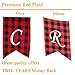 Jolik Merry Christmas Banner with Two Snowflake Flags - Buffalo Plaid Banner Decoration for Fireplace Wall Tree Christmas Decoration