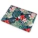iDOO Soft Touch Plastic Hard Matte Case ONLY for MacBook Pro 13 inch with Retina Display NO CD Drive (A1425 / A1502) - Tropical Palm Leaves with Red Flowers