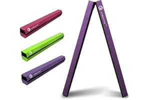 JC-ATHLETICS 8FT Balance Beam Folding Floor Gymnastic Equipment for Kids toddler Girls Adults Training Practice at Home,Wood Core with Foam Top and Side Covered with Non-Slip PVC