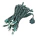 Novelty Lights 25 Feet 50 LED Warm White Christmas Mini Light String on Green Wire, 5mm Wide Angle Bulbs, Connectable, Indoor/Outdoor Decor, UL Listed