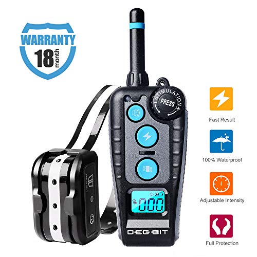 DB Degbit Shock Collar for Dogs with 3 Modes, Dog Training Collar [IP67 Waterproof][Fast Training Result] E-Collar, Dog Shock Collar with Remote, 1000ft Range, Bark Collar, for Small/Medium/Large dogs