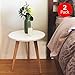 STNDRD. Bamboo End Tables - Living Room Set of 2, Small Bedside Nightstand or Side Table (20