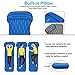 Angemay Ultralight Sleeping Pad - Ultra-Compact Camping Air Mattress for Backpacking, Travelinga and Hiking - Leakproof Portable Outdoor Sleeping Mat with Pillow, for Travel Beach Camping - Blue