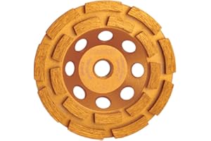 ZIMPTY KSEIBI 644116 Diamond Concrete Grinding Wheel for Polishing and Cleaning Stone Concrete Surface, Cement, Marble, Rock, Granite Removing, Angle Grinder Wheels Cup (4-1/2 Inch Threaded Double Row)