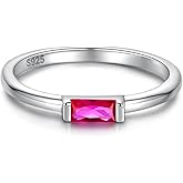 Sariel Birthstone Rings Jewelry 925 Sterling Silver Colorful Stackable Promise Ring for Women Wife Girlfriend Mom