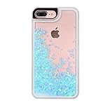 iPhone 7 Plus Case, Caka iPhone 7 Plus Glitter Case Flowing Liquid Floating Luxury Bling Glitter Sparkle Case for iPhone 7 Plus - (Blue)